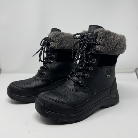 UGG Adirondack III Women's Black Waterproof Winter Snow Boots Size 7.5 Shearling - Picture 11 of 12